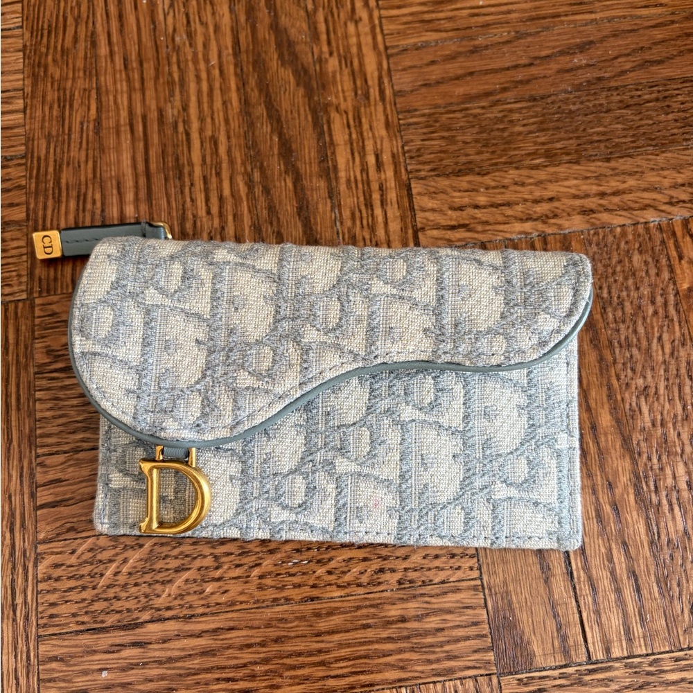 Dior Saddle Cosmos Zipped Card Holder Wallet